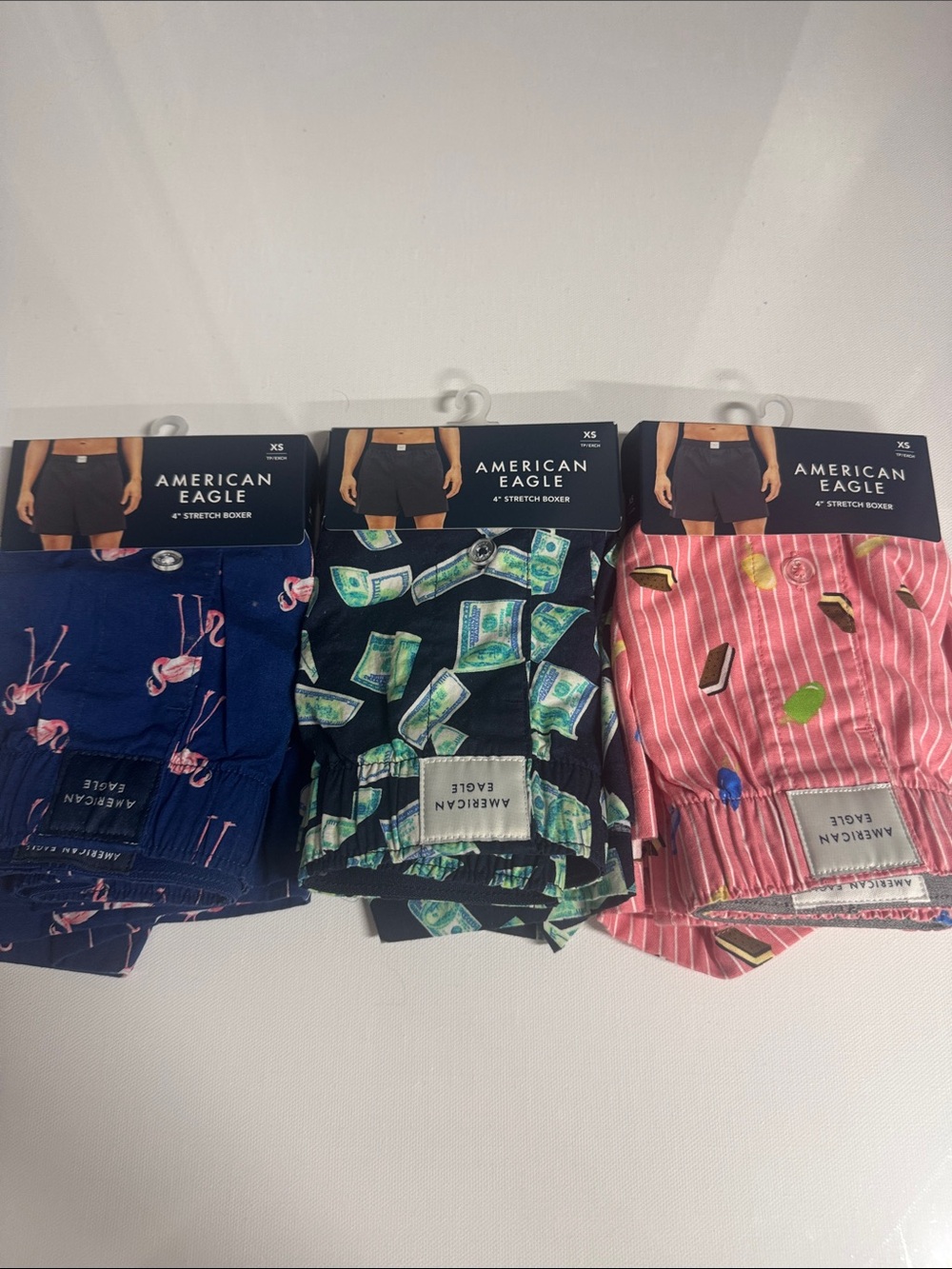 American Eagle Boxers Mens XS Lot Of 3